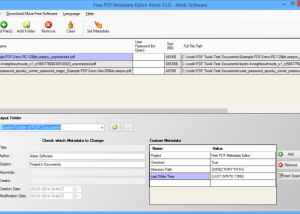 software - Free PDF Metadata Editor 3.9 screenshot