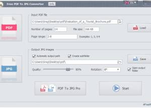 software - Free PDF To JPG Converter 4.2 screenshot