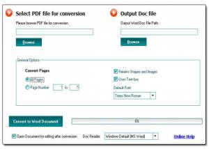software - Free PDF to Word Converter 1.0 screenshot