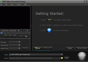 software - Free PSP Video Converter Factory 2.0.1 screenshot