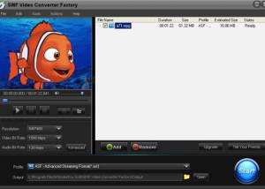 software - Free SWF Video Converter Factory 2.0 screenshot