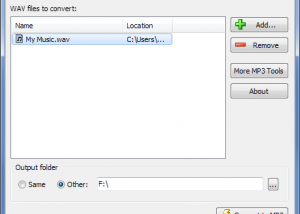software - Free WAV to MP3 Converter 1.0 screenshot