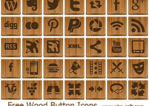 Free Wood Button Icons screenshot