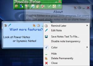 software - Freebie Notes 3.69 screenshot