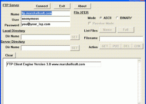 FTP Client Engine for XBase screenshot