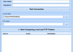 FTP Synchronization Software screenshot