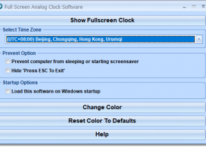 software - Full Screen Analog Clock Software 7.0 screenshot