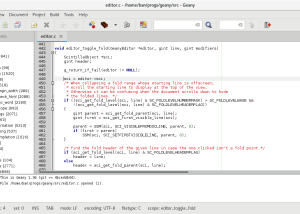 Full Geany screenshot