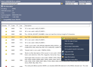 software - GEDCOM Validator 64-bit 10.0.2.0 screenshot