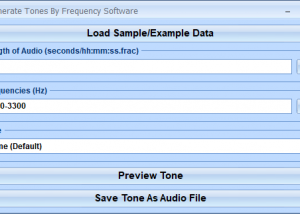 Generate Tones By Frequency Software screenshot