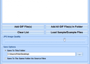 GIF To JPG Batch Converter Software screenshot