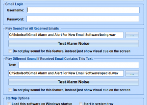 software - Gmail Alarm and Alert For New Email Software 7.0 screenshot