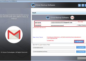 software - Gmail converter 21.9 screenshot