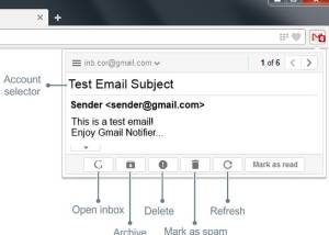 software - Gmail Notifier for Opera 1.2.0 screenshot