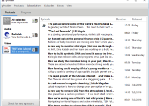 gPodder screenshot