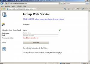 GroupWebService screenshot