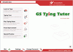 software - GS Typing Tutor 3.1 screenshot