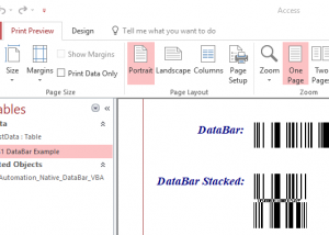 software - Access GS1 DataBar Barcode Generator 17.11 screenshot