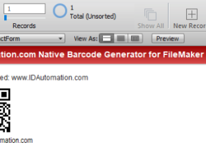 software - FileMaker QR Code Generator 22.08 screenshot
