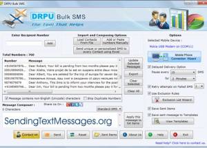 GSM Bulk Text Message Software screenshot