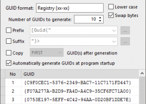 software - GUID Generator 1.0 screenshot