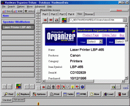 software - Hardware Organizer Deluxe 4.21 screenshot