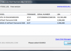 software - HDD Raw Copy Tool Portable 1.10 screenshot