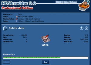 HDShredder Professional screenshot