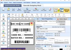 Healthcare Industry Barcoding Tool screenshot