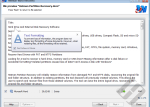 software - Hetman Word Recovery 2.4 screenshot