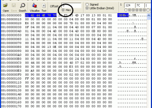 software - HEX View Application Data File 1.0 screenshot