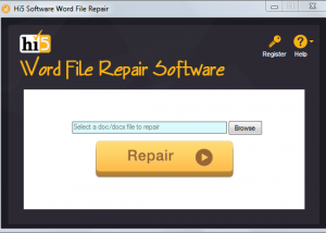 software - Hi5 Software Word File Repair 1.0.0.1 screenshot