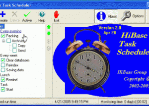 software - HiBase Task Scheduler 2.21 screenshot