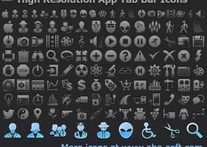 High Resolution App Tab Bar Icons screenshot