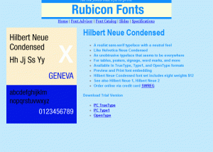 Hilbert Neue Condensed Font TT screenshot