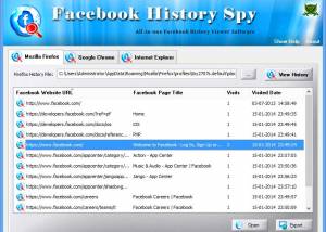 software - History Spy for Facebook 4.0 screenshot