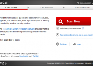 HouseCall Free Online Security Scan PC screenshot