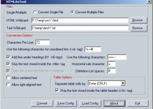 software - HTMLAsText 1.11 screenshot