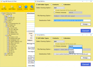 IBM Notes To MS Outlook2016 Converter screenshot