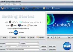 software - iCoolsoft Blu-ray Video Converter 3.1.10 screenshot
