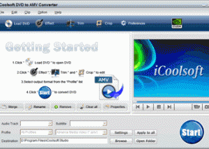 iCoolsoft DVD to AMV Converter screenshot