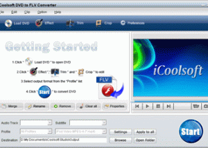 software - iCoolsoft DVD to FLV Suite 3.1.10 screenshot