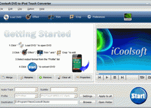software - iCoolsoft DVD to iPod Touch Converter 3.1.12 screenshot