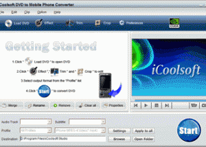 software - iCoolsoft DVD to Mobile Phone Converter 3.1.12 screenshot