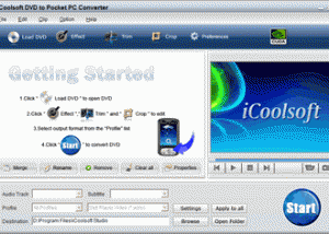 iCoolsoft DVD to Pocket PC Converter screenshot