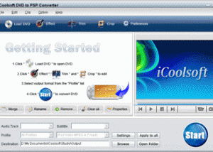 software - iCoolsoft DVD to PSP Converter 3.1.10 screenshot
