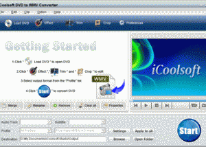 software - iCoolsoft DVD to WMV Converter 3.1.10 screenshot