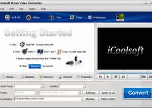 software - iCoolsoft iRiver Video Converter 3.1.12 screenshot