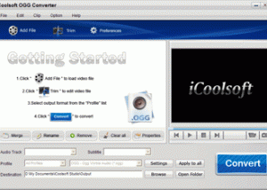 iCoolsoft OGG Converter screenshot