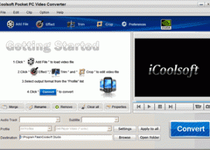 iCoolsoft Pocket PC Video Converter screenshot